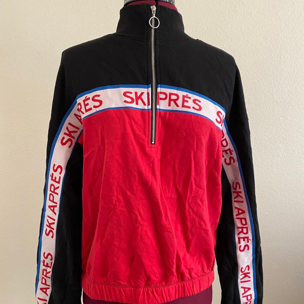 high neck zip front jumper
